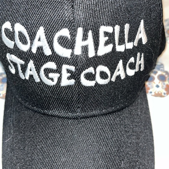 Coachella/Stagecoach Velcro Hat like new condition black and white. - Picture 2 of 4